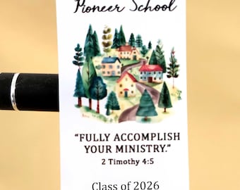 Hand sanitizer labels 2026 JW Pioneer school gift stickers English or Spanish