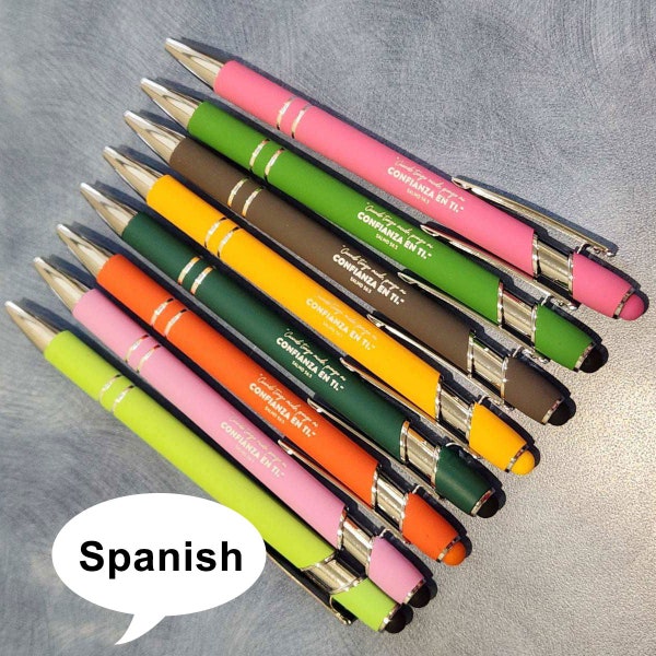 Español Spanish year text Pen set stylus 2024 pioneer school JW gift sisters brothers psalm 56:3 letter writing baptism gift - mix colors