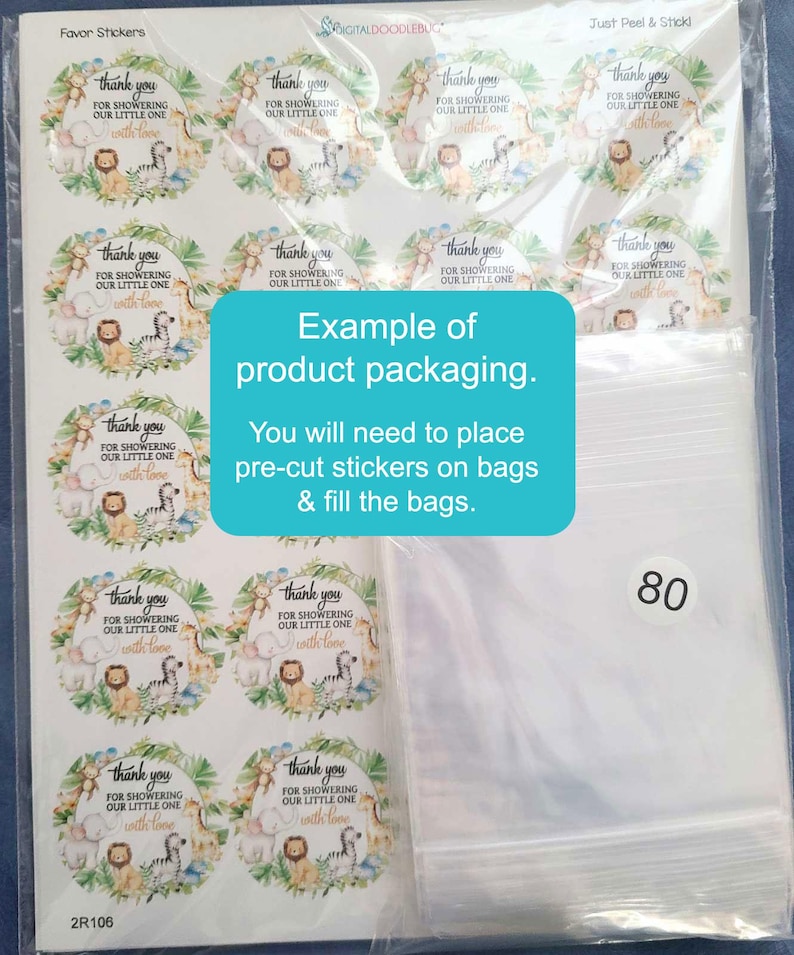 1.9 inch Stickers with paper bags JW 2026 international convention gifts bulk, eternal happiness snack treat gift bags labels Bild 3