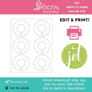 DIY Closet Divider Template Printable File Instant Download Blank Psd ...