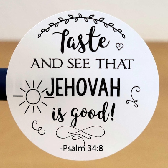 JW Pioneer School Gift Labels Taste and See That Jehovah is Good