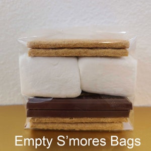 Empty Bags for s&#39;mores favors clear 3x2x6.5 inches