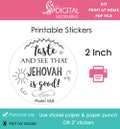 DIY printable 2 inch round stickers template Pioneer school appreciation gift Digital Instant Download