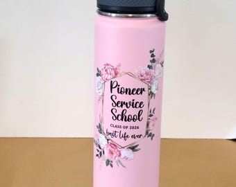 2026 pioneer school water bottle tumbler 24oz Skinny Stainless Steel Cup JW travel mug gift Psalm 56:3, Bible verse insulated