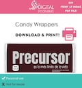 Español DIY printable chocolate bar wrappers template Jw Precursor pioneer school gift 2026 Digital File Instant Download Spanish