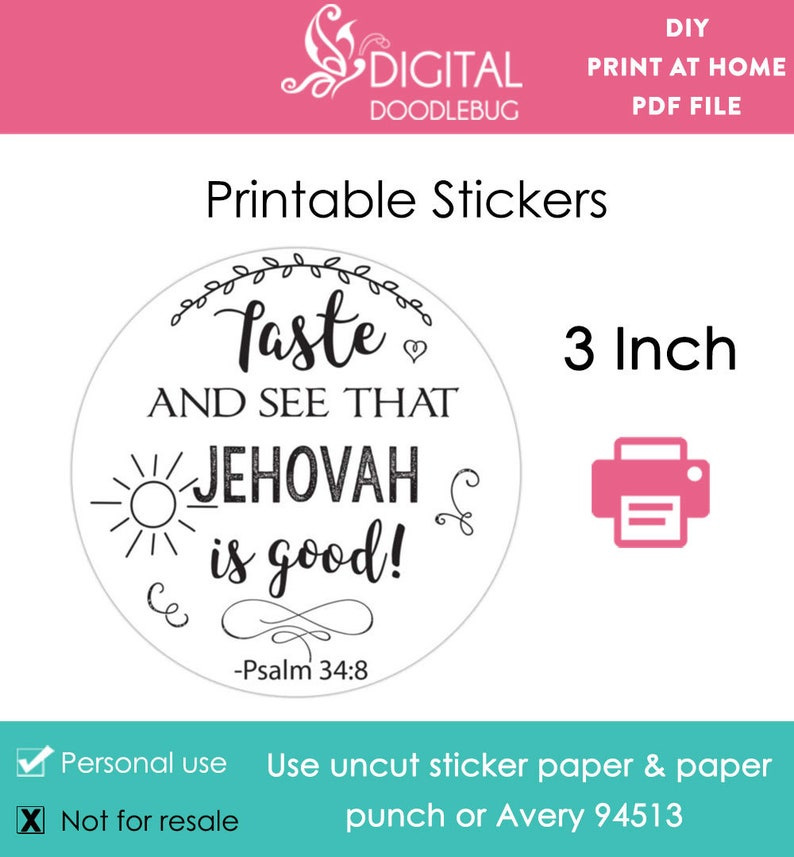DIY Printable 3 Inch Round Stickers Template Pioneer School ...