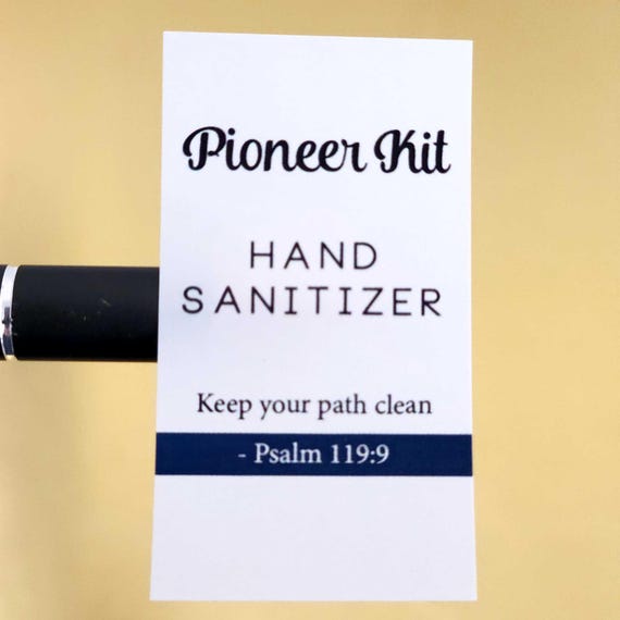 Hand sanitizer labels JW Pioneer school gift stickers