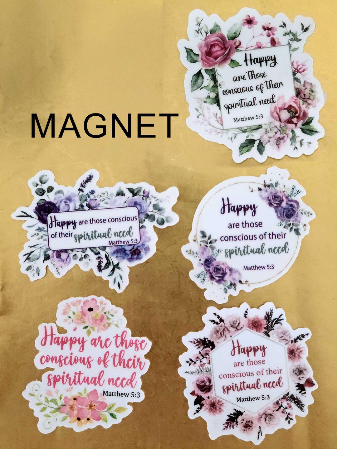 Year Text 2026 Magnet Floral Matthew 5:3 JW Gift - Etsy