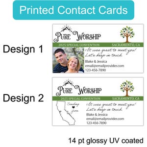 Contact cards 2025 special convention JW gifts pure worship business cards 2x3.5 inches