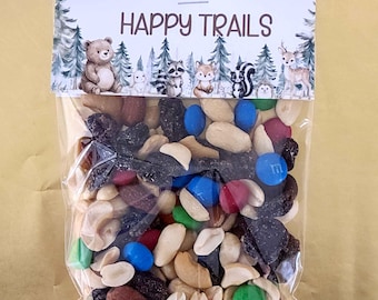 Woodland baby shower favor bag toppers with bags 4x6 inches