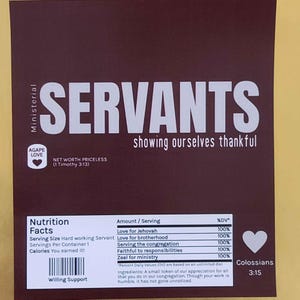 PRINTED JW ministerial servant gift chocolate candy bar wrappers appreciation cut and shipped
