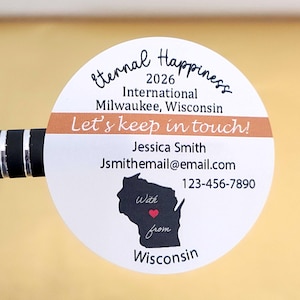 Custom stickers JW 2026 international convention gifts 1.9 inch labels Eternal Happiness