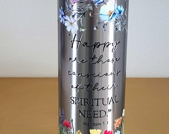 2026 year text 20oz Skinny Tumbler Cup JW pioneer gifts travel mug sister, wildflowers insulated stainless steel