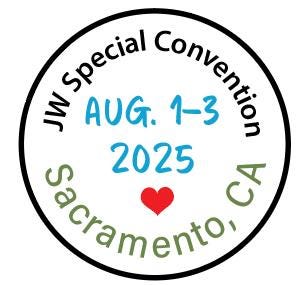 Tiny 0.75 inch Pure Worship labels JW 2025 special convention gifts round, mini chocolate candy stickers