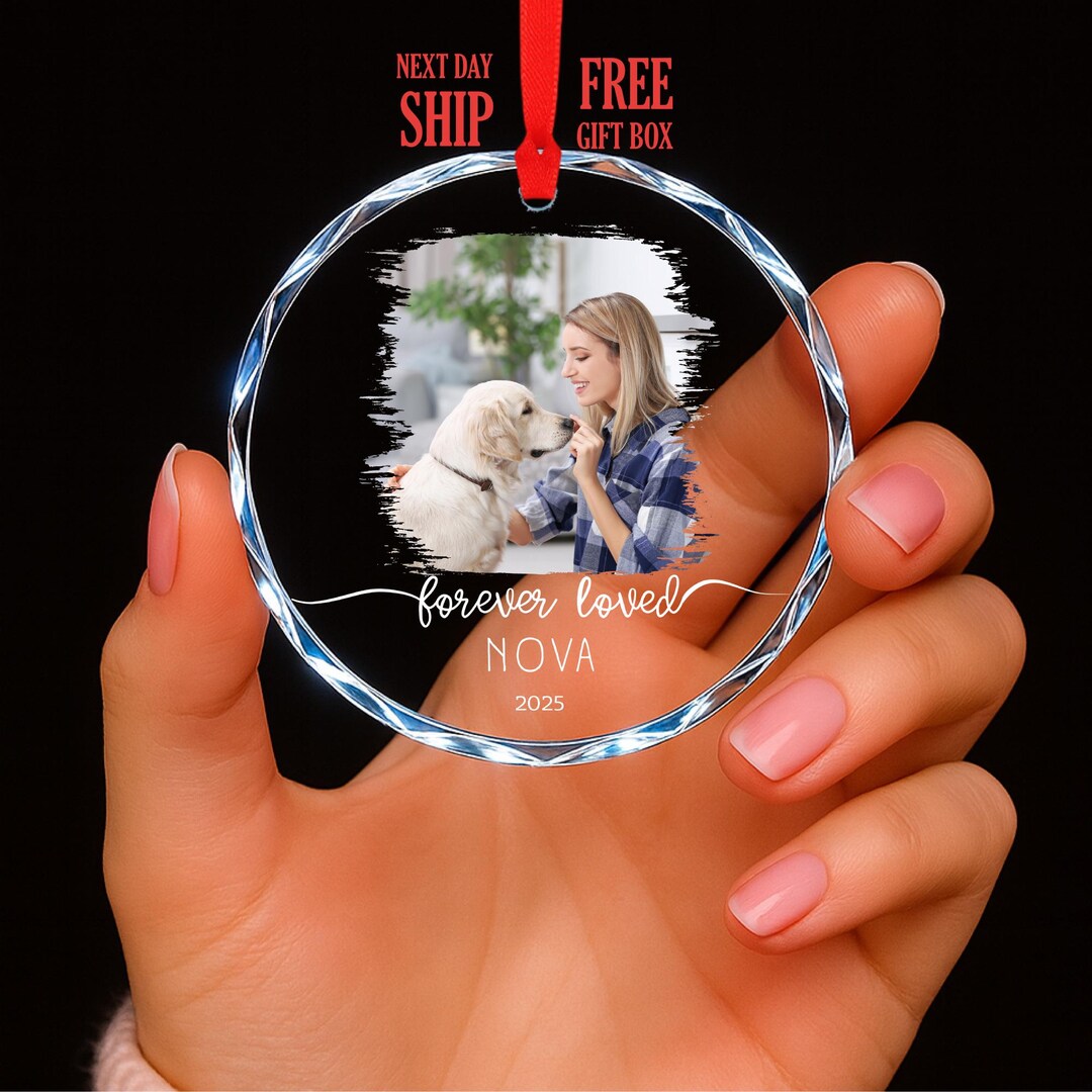 Custom Dog Memorial Ornament • Personalized Pet Keepsake, Christmas ...