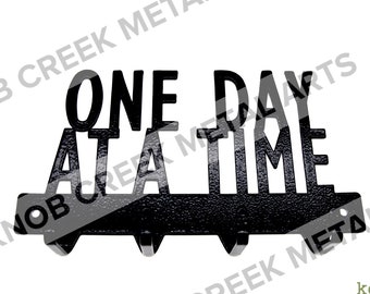 One Day At A Time Metal Art Key Rack