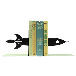 Split Rocket Ship Bookends image 1