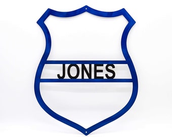 Personalized Police Badge - Police Wall Art