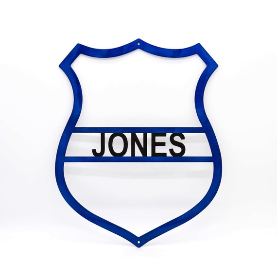Personalized Police Badge Wall Art - Police Badge Wall Decor