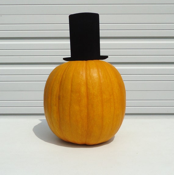 Pumpkin Jackolantern Metal Art Top Hat 