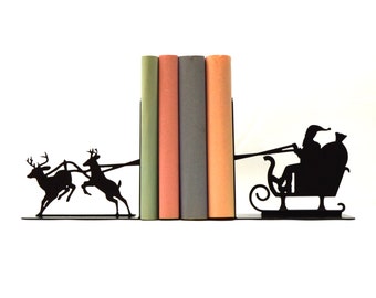 Santa's Sleigh Bookends