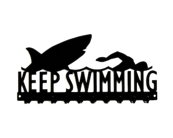 Keep Swimming Medals Rack- 10 Hook