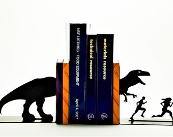 T-Rex Attack Bookends