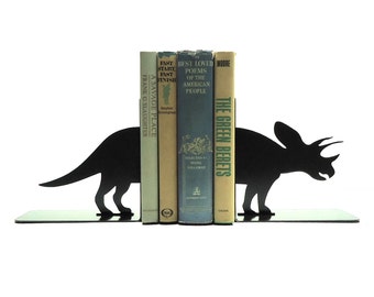 Triceratops Bookends