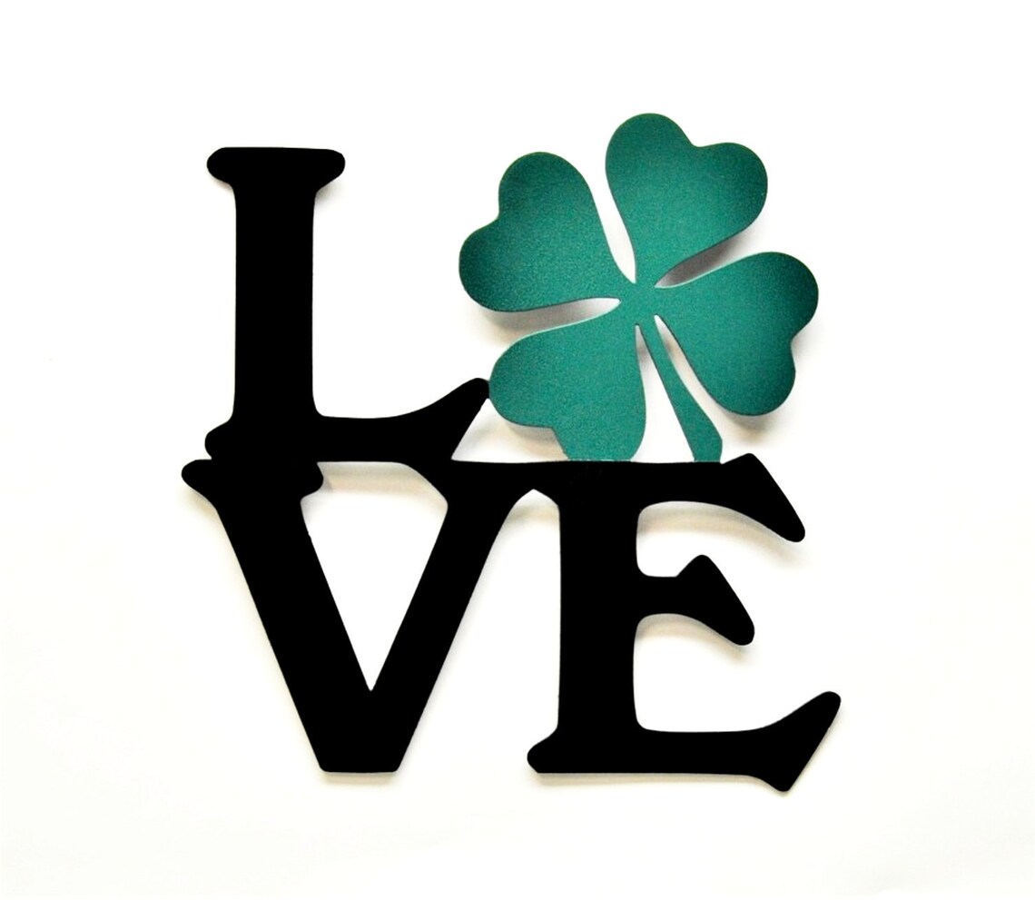 Love Shamrock Wall Art Green | Etsy