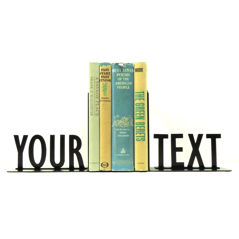 Personalized Text Bookends image 0