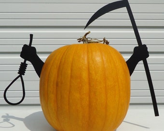 Pumpkin JackOLantern Metal Art Grim Reaper Kit