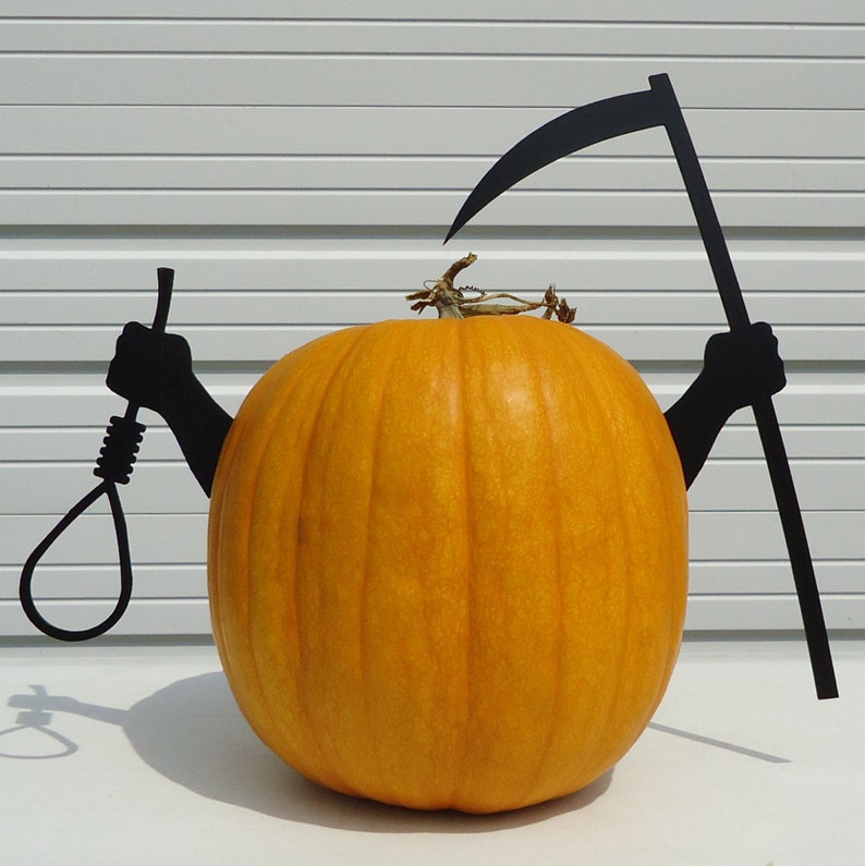 Pumpkin JackOLantern Metal Art Grim Reaper Kit image 1