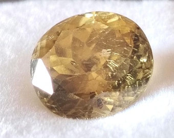 Natural Yellow Zircon 4.35 ct | Untreated Ceylon Loose Gemstone | Sri Lanka