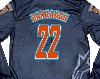 Custom DTF Printed Motocross Name and Number Decals | Personalised Iron On Race Transfers for Riders, Teams and Dirt Bike Clothing