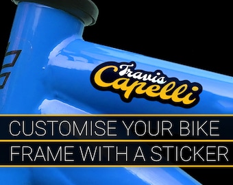 Customised Bike Frame Sticker, Bike Decal, Bike Frame Decal, Personalized Sticker, MTB Decal, Personalised Sticker, Bicycle Sticker - CAPOL