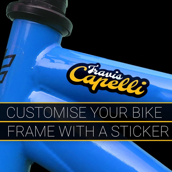 Customised Bike Frame Sticker, Bike Decal, Bike Frame Decal, Personalized Sticker, MTB Decal, Personalised Sticker, Bicycle Sticker - CAPOL