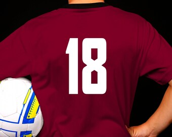 Iron On Transfer Numbers DTF Football Shirt DIY Jersey