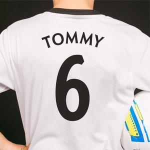 Iron On Transfer Name Number Football Shirt Custom Soccer Kit