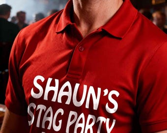 Personalised Stag Party T-Shirt Iron-On Transfer: Custom DTF Design