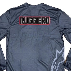 Iron On Race Name For Motocross Jersey, Transfers Motocross Decal