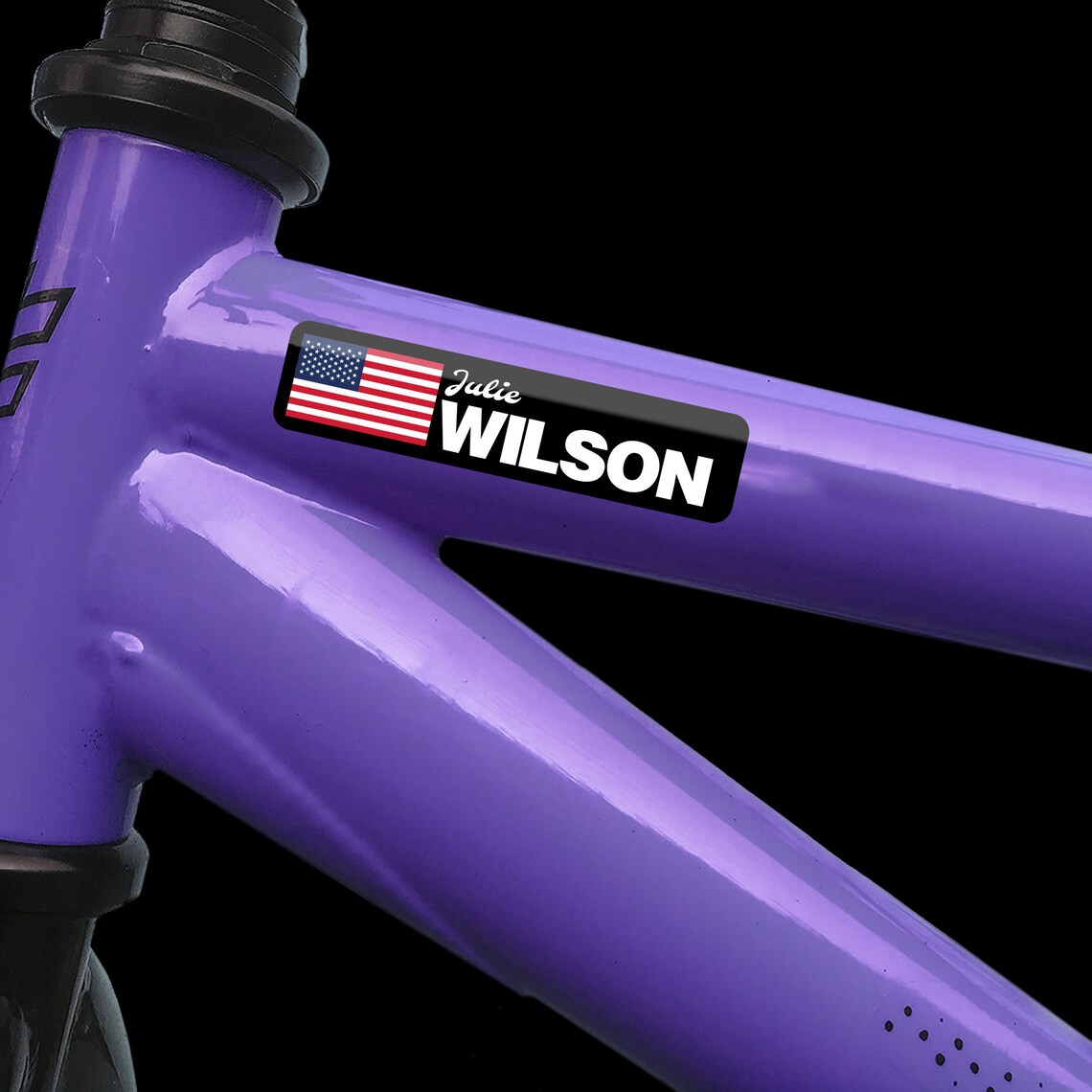 Personalised Bike Frame Sticker Bike Decal Bike Frame Decal Etsy