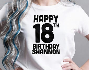 18th Birthday Iron On Transfer Custom T-Shirt Vinyl A4/A5 Easy Home DTF Iron On HTV Hoodie Bag UK Seller