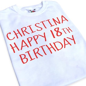 Personalised Birthday Iron-On Transfer, T-Shirts to print at home
