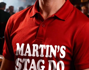 Stag Do T-Shirt Iron-On Transfers Personalised Names Dates UK Made