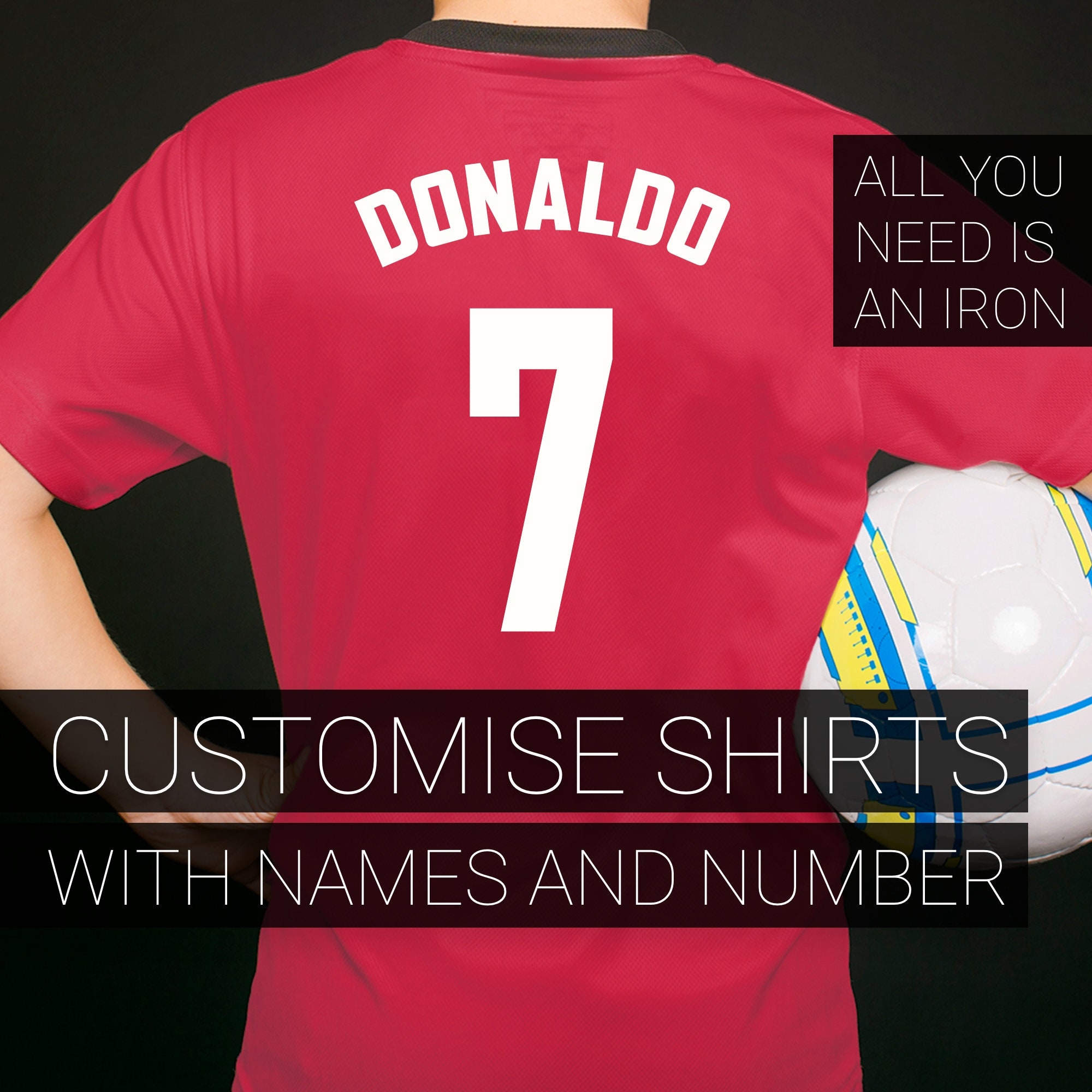 Iron on Numbers  Numbers suitable for ironing onto t-shirts