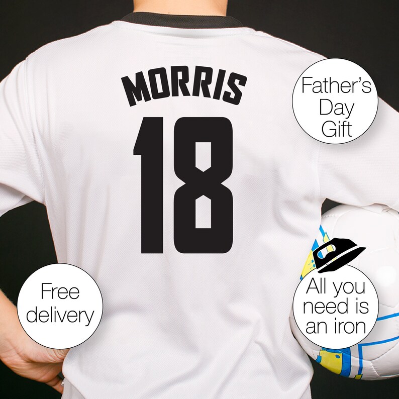 Iron on Transfers for Football Shirt Name and Number Soccer Etsy UK