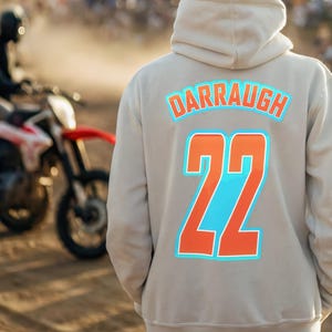 Race Name Iron On Transfer For Motocross Shirt, Transfers Motocross Number