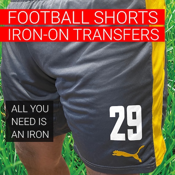 Iron on Initials, Football Shorts Iron on Number Transfers, Soccer Kit Iron-on  Transfer, Cheap Kit Numbering 