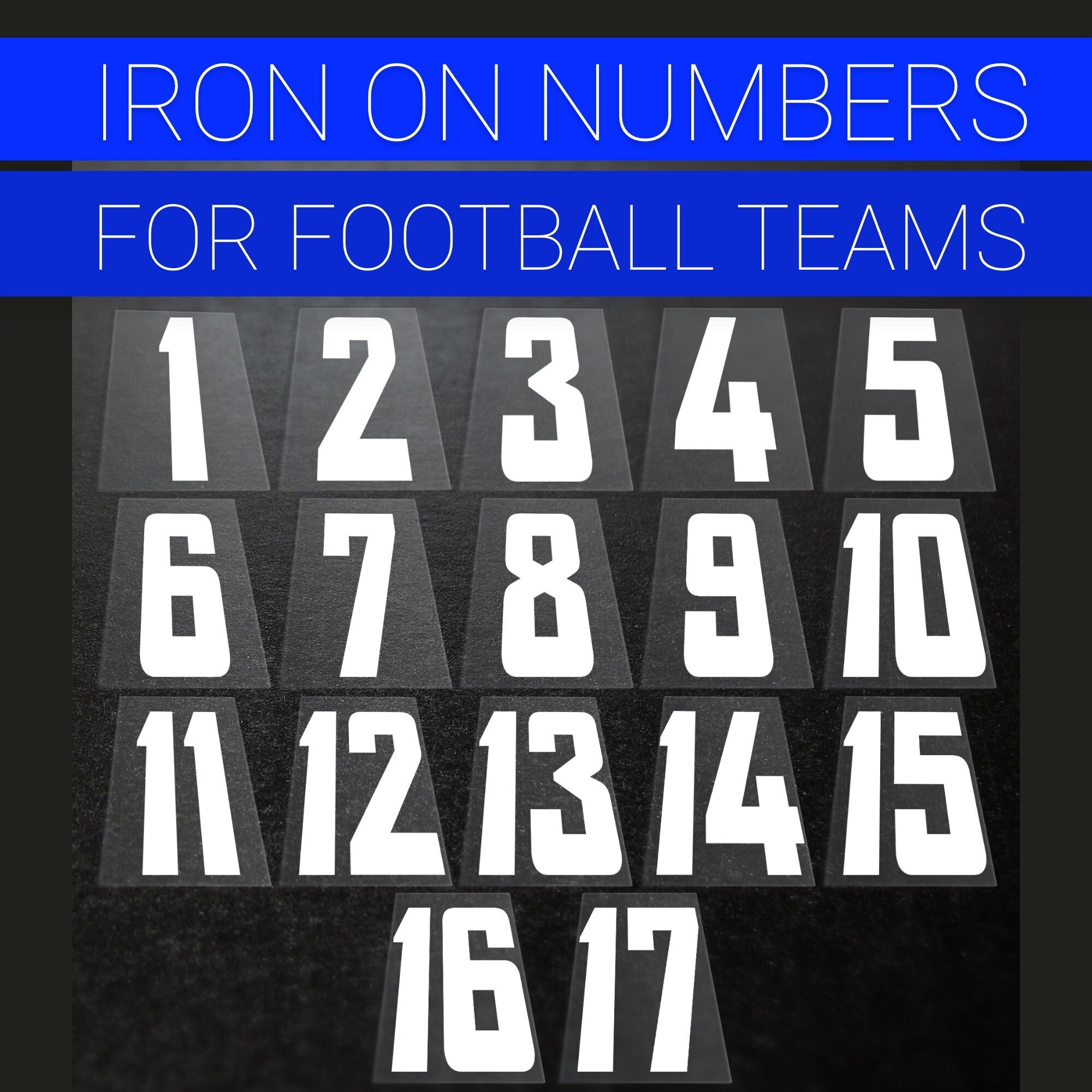 Iron on Initials, Football Shorts Iron on Number Transfers, Soccer Kit Iron-on  Transfer, Cheap Kit Numbering 