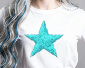Iron On Star Leopard Print Transfer for T-Shirts Jackets and DIY Applique
